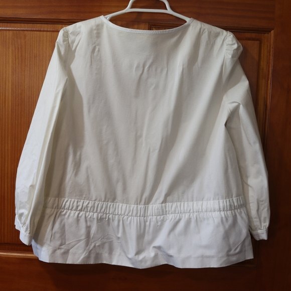 DKNY White Cotton Light Blazer Jacket Tie Front  12 - Picture 7 of 10